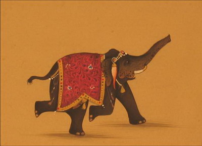 miniature peinture elephant inde